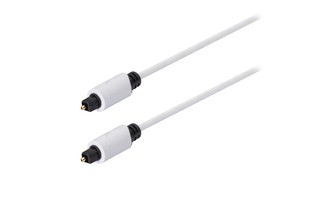Cable óptico de audio de TosLink macho a macho de 2,00 m en blanco - König KNM25000W20