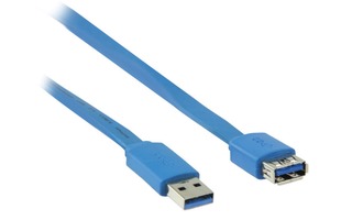 Cable plano de extensión USB 3.0 A - A hembra - Valueline VLMP61060L2.00