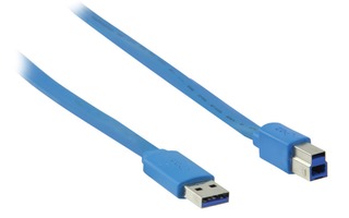 Cable plano USB 3.0 A macho a USB 3.0 B macho de 2.00 m - Valueline VLMP61110L2.00