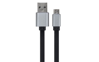 CABLE - USB 2.0 A MICRO USB - 5 POLOS - REVERSIBLE - PLANO - CON CONEXIONES DE ALUMINIO - COLOR 