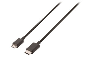Cable USB 2.0 C macho - Micro B macho de 1,00 m en color negro - Valueline VLCP60750B10