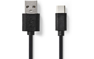 Cable USB 2.0 - Tipo C macho - Tipo A macho - 2,0 m - Negro