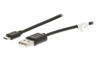 Cable USB 2.0, USB A Macho - Micro-USB B Macho, de 2 m - Valueline VLCT60500B20