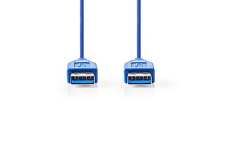 Cable USB 3.0 - A Macho - A Macho - 2,0 m - Azul