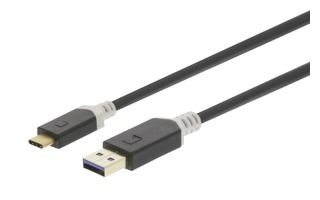 Cable USB 3.0 C Macho - A Macho de 1,00 m en Color Negro - König KNC61600E10