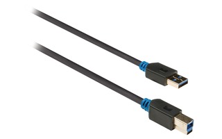 Cable USB 3.0 de A macho a B macho de 2,00 m en gris - König KNC61100E20