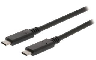 Cable USB 3.1 USB-C Macho - USB-C Macho 1.00 m Negro GEN 2 (10 Gbps) - Valueline VLCB64750B10
