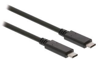 Cable USB 3.1 USB-C Macho - USB-C Macho 1.00 m Negro GEN 2 (10 Gbps) - Valueline VLCB64750B10