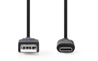 Cable USB-C™ 3.1 Gen2 - Tipo C Macho - A Macho - 1,0 m - Negro - Nedis CCGB61650BK10