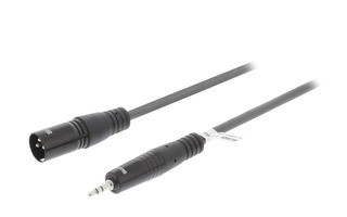 Cable XLR Estéreo Macho de 3 Pines - Macho de 3,5 mm y 1,5 m Gris Oscuro - Sweex SWOP15300E15