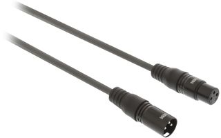 Cable XLR Estéreo Macho de 3 Pines - XLR Hembra de 3 Pines de 1,0 m Gris Oscuro - Sweex SWOP1501