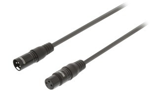 Cable XLR Estéreo Macho de 3 Pines - XLR Hembra de 3 Pines de 10,0 m Gris Oscuro - Sweex SWOP150