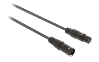 Cable XLR Estéreo Macho de 3 Pines - XLR Hembra de 3 Pines de 10,0 m Gris Oscuro - Sweex SWOP150