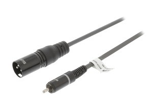 Cable XLR Mono Macho de 3 Pines - RCA Macho de 5,0 m Gris Oscuro - Sweex SWOP15205E50
