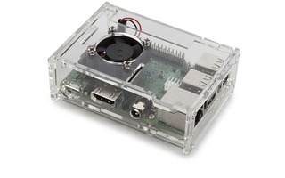 Carcasa transparente con disipador de calor para Raspberry PI 3B & 3B+