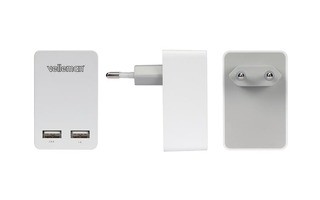 Cargador con dos conexiones USB 5 V - 3.4 A máx. (2.4 + 1A)