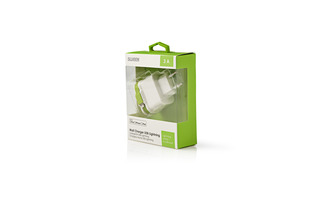 Cargador de Pared 3-Salidas 3 A 2 x USB / Apple Lightning Blanco/Verde - Sweex CH-028WH