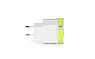 Cargador de Pared 3-Salidas 3 A 2 x USB / USB-C Blanco/Verde - Sweex CH-027WH