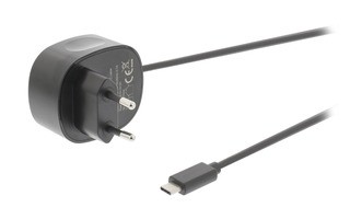 Cargador de Pared con Cable USB-C Fijo, Color Negro - Sweex CH-005BL