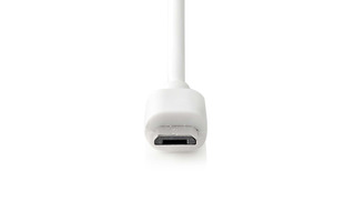 Cargador para Coche - 2,4 A - Cable fijo - Micro USB - Blanco - Nedis CCHAM240AWT
