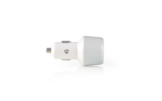 Cargador para Coche - 3,0 A - USB (QC 3.0)/USB-C - Power Delivery 30 W - Blanco - Nedis CCPD30W1