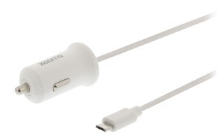 Cargador para Coche Micro USB de 2,4 A en Color Blanco - Sweex CH-008WH