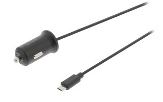 Cargador para Coche Micro USB de 2,4 A en Color Negro - Sweex CH-008BL