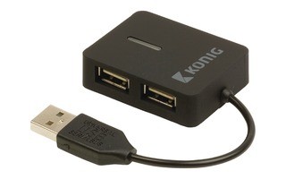 Concentrador de viaje de 4 tomas USB 2.0
