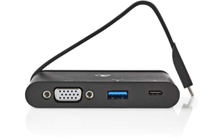 Concentrador para Ordenador - USB Type-C - USB-C/USB 3.0/VGA - Power Delivery 100 W - Negro