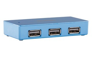 Concentrador USB de 4 puertos Curaçao en azul - Sweex NPUS0480-07