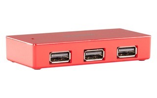 Concentrador USB de 4 puertos London en rojo - Sweex NPUS0480-03