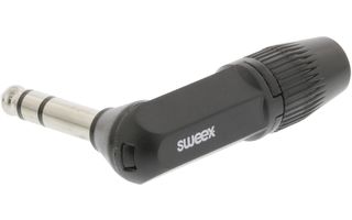 Conector Estéreo 6.35 mm Niquelado Negro - Sweex SWOP23903B