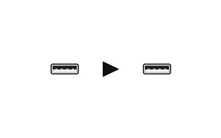 Cable USB 2.0 - Tipo A >> A , cobre , básico , 1.8 metros - doracho - macho