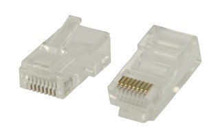 Conectores RJ45 para cables UTP CAT 5 sólidos 10 uds - Valueline VLCP89300T