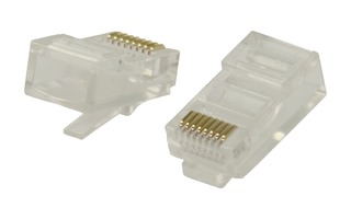 Conectores RJ45 para cables UTP CAT 5 sólidos 10 uds - Valueline VLCP89300T