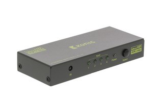 Conmutador HDMI 4-Port Ultra HD Gris Oscuro - König KNVSW3434