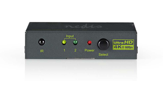 Conmutador HDMI™ - 2 puertos - 2 entradas HDMI™ - 1 salida HDMI™ - 4K2K a 60fps/HDCP 2.2 - Nedis