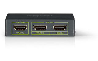 Conmutador HDMI™ - 2 puertos - 2 entradas HDMI™ - 1 salida HDMI™ - 4K2K a 60fps/HDCP 2.2 - Nedis