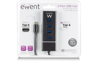 eWent HUB USB 3.1 - 4 Puertos - USB-c