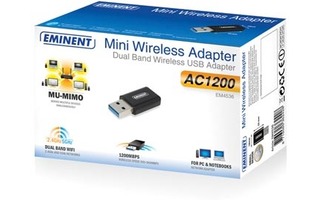Eminent EM4536 - Mini adaptador de red de doble banda AC1200 USB 3.1 Gen1 - USB 3.0