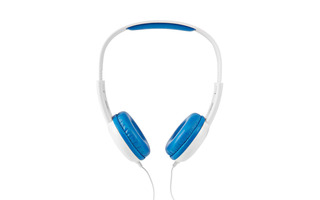 En la oreja los auriculares con cable - 3.5 mm - Longitud del cable: 1.20 m - 82 dB - Azul/Blanc