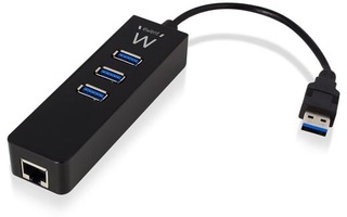 eWent 1140 - HUB USB 3.1 Gen1 con tarjeta red gigabit