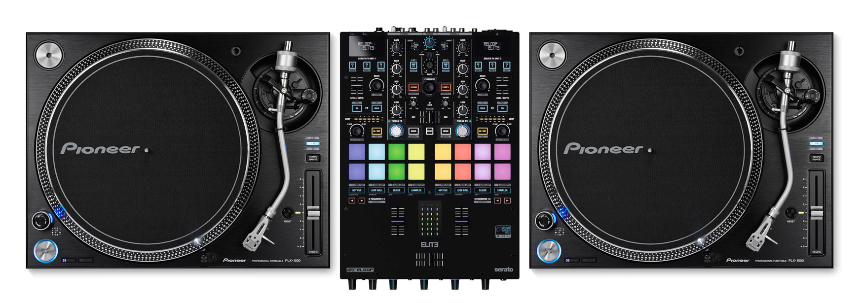 2x Pioneer PLX 1000 + Reloop Elite Mixer DJMania