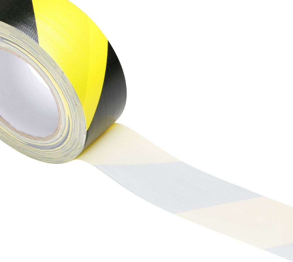 Cinta textil de seguridad 50mm x 25m negro/amarillo - DJMania