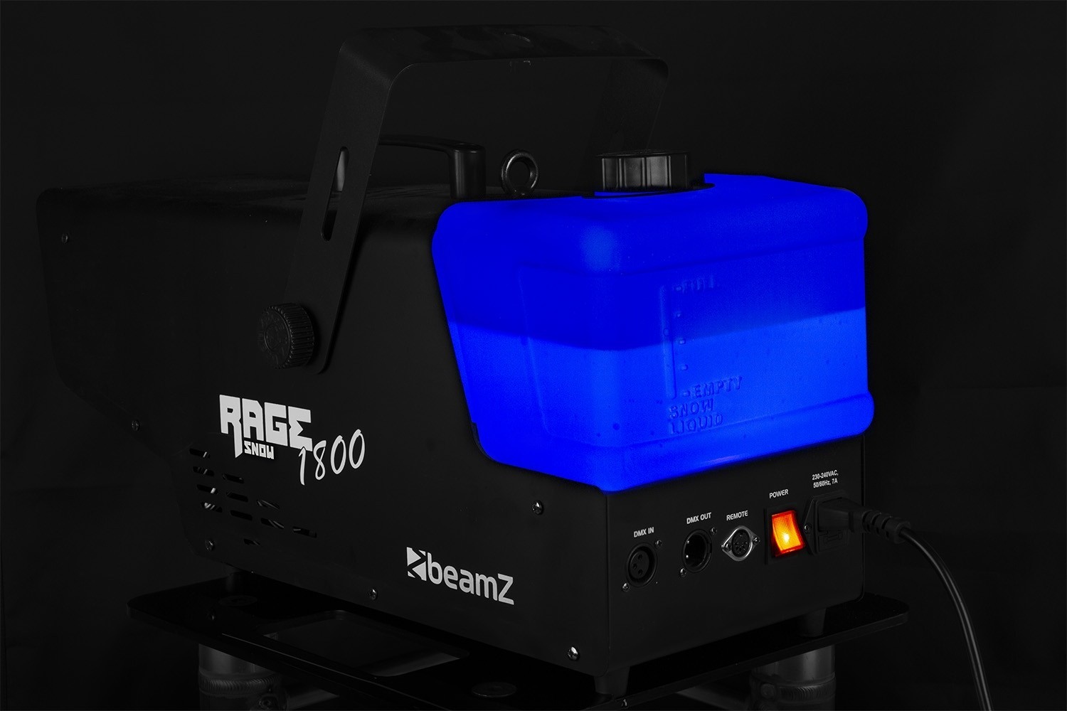 Beamz Rage 1800 Máquina de nieve inalámbrica con control de tiempo DJMania