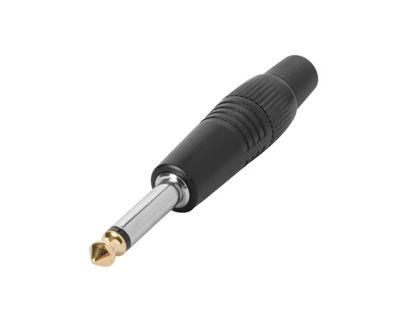 Conector Jack macho de 6.35 mm - mono - color negro - DJMania