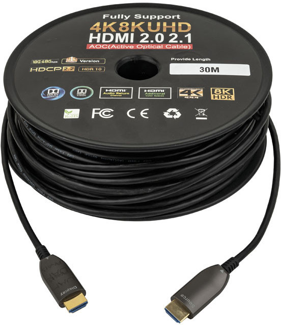 Cable HDMI 2.1 AOC 8K Fibre Cable 30 metros DJMania