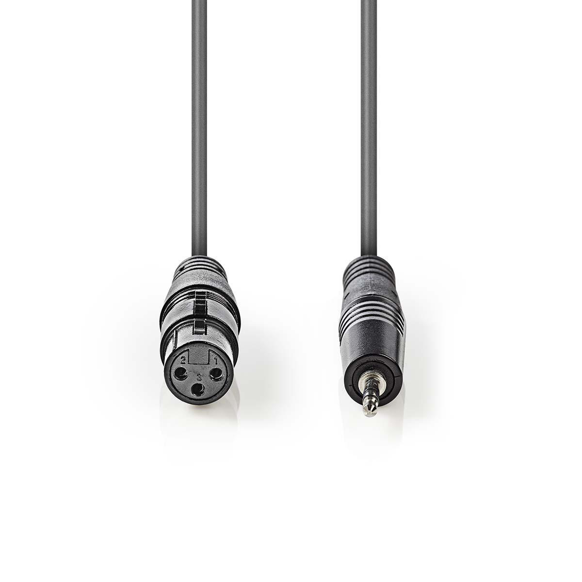 Cable de Audio Balanceado XLR de 3 Pins Hembra a Minijack 3,5 mm
