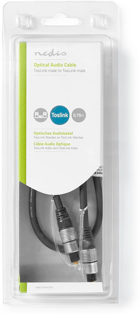 Cable Óptico TOSLINK 3 Metros - Audio Digital Para Home Cinema, Dolby Digital Y DTS