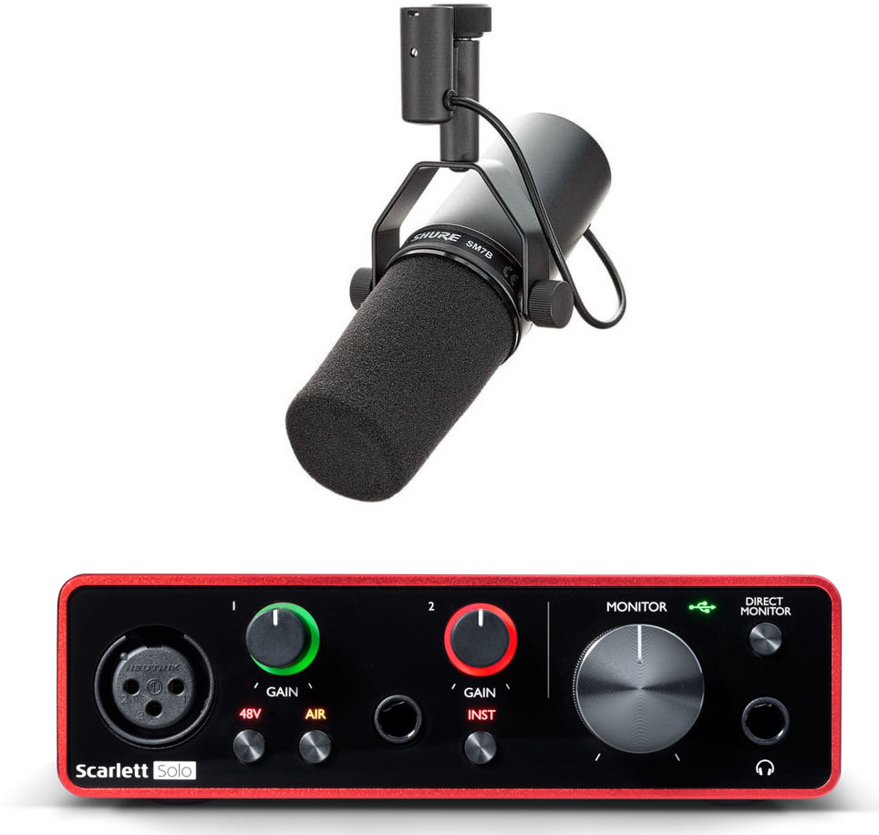 Focusrite Scarlett Solo 3rd Gen + Shure SM7B - DJMania